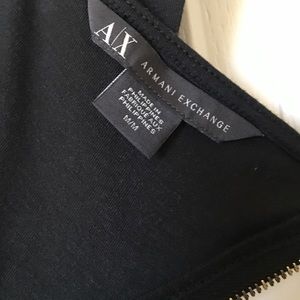 AX black cocktail dress with gold zipper